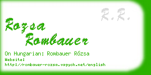 rozsa rombauer business card